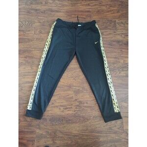 Nike Sportswear Tape Logo Black & Gold Joggers Women’s Sz Xl